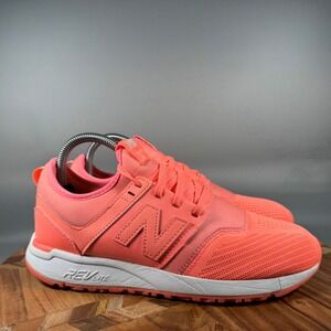 New Balance 247 Athletic Sneakers Coral Pink Womens Size 8 WRL247SW